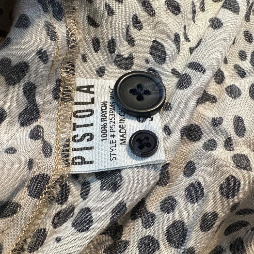 Pistola Revolve Leopard Print Boxy Button Front T… - image 5